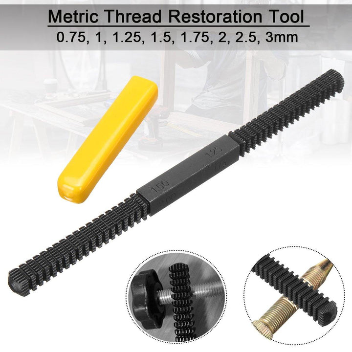 Metric Thread Repair Tool Restoration File Damaged Threads 0.75 to 3mm Pitch - MRSLM