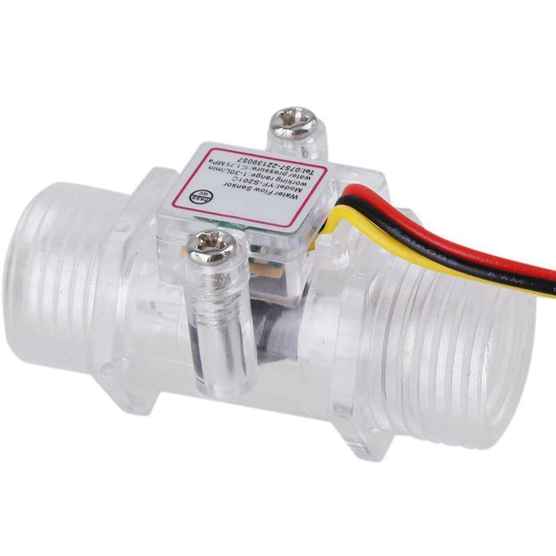 G1/2inch DN15 Transparent Water Flow Meter Flow Meter Hall Flow Sensor Indicator Counter - MRSLM