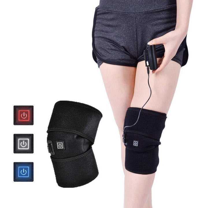 Knee Heating Pads Brace Support Pads Thermal Heat Therapy Wrap Knee Massager for Cramps Arthritis Pain Relief Health Care - MRSLM