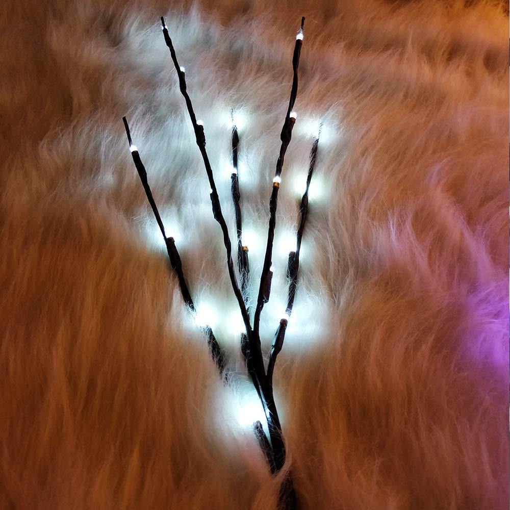 LED Branches Battery Powered Decorative Lights Tall Vase Filler Willow Twig Lighted Branch for Home Decoration - 29 Inches 20 LED Lights (Branches Light) - MRSLM