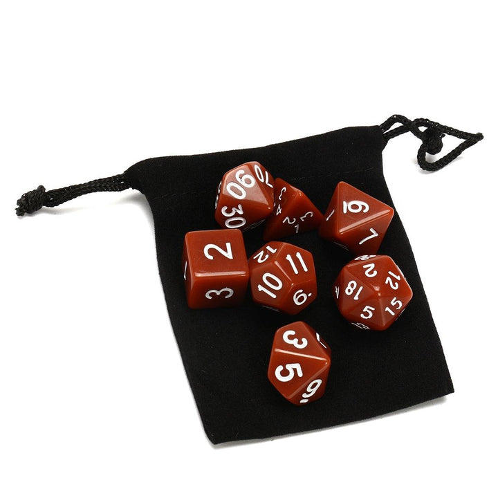 7 Set 49Pcs Polyhedral TRPG Game Dungeons And Dragons Dice DnD RPG With Bag - MRSLM