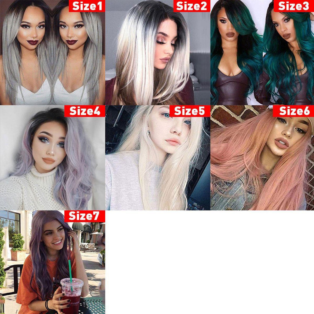 hair 26" 270g Long Synthetic Hair Wig Adjustable Ombre Grey Body Wavy Hair Wigs For Women Cosplay Heat Resistant 1PC - MRSLM