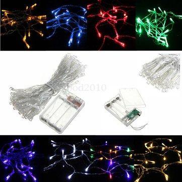 10M 80LED Battery Powered LED Funky ON/ Twinkling Lamp Fairy String Lights - MRSLM