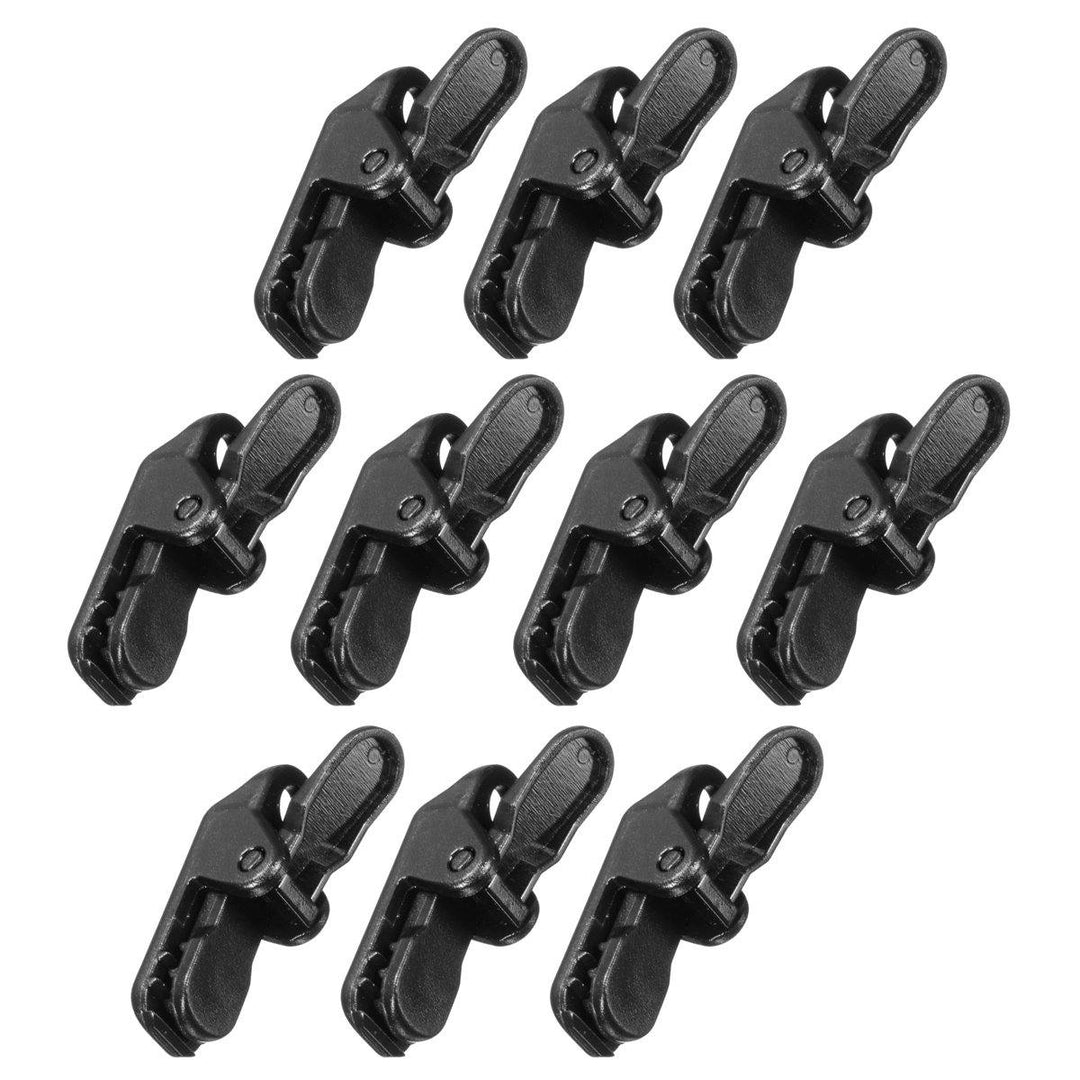 10Pcs Tent Windproof Securing Clip Black Hook Buckle Alligator Clip - MRSLM