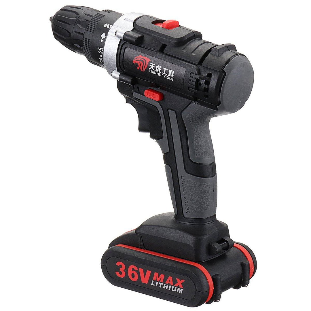 36V Electric Cordless Drill 28NM Brushless Screwdriver With LED Rechargeable Battery (Two Batteries) - MRSLM