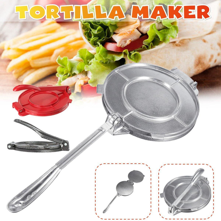 6/8 Inch Tortilla Maker Press Pan Heavy Restaurant Commercial Aluminium Tortilla Pie Maker Press Tool - MRSLM