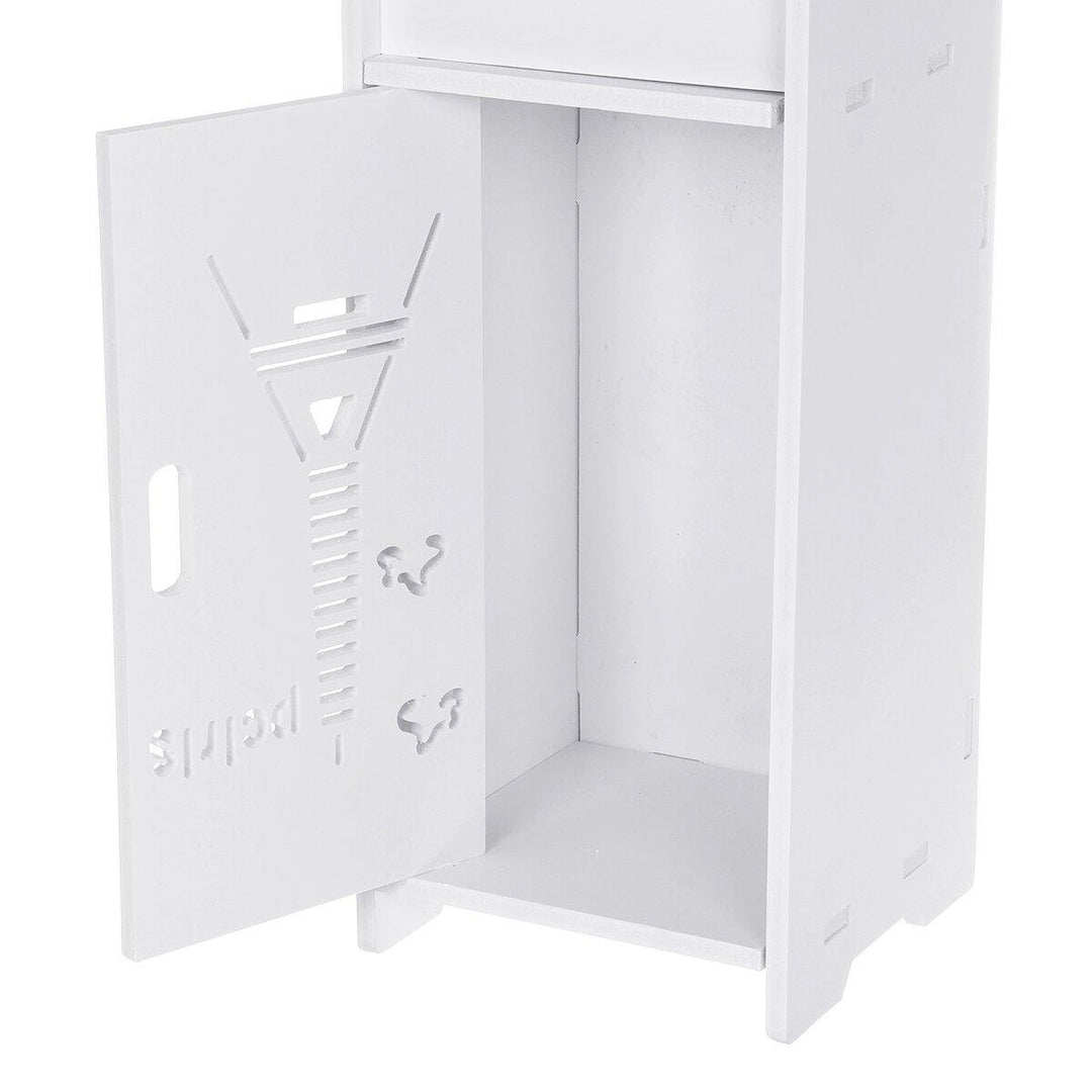 Small Bathroom Toilet Storage Cabinet Waterproof Organizer Standing Rack Shelf - MRSLM