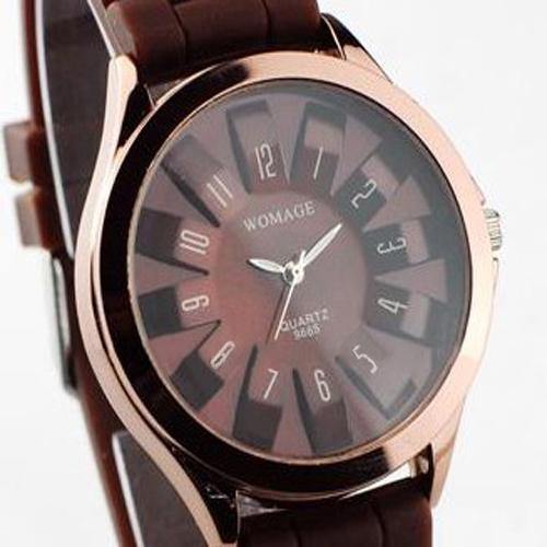 Unisex Fashion Silicone Strap Arabic Numerals Quartz Sports Jelly Wrist Watch - MRSLM