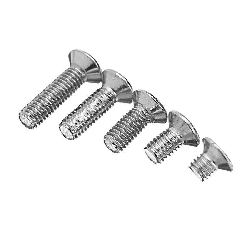 Suleve™ M3SP1 50Pcs M3 Stainless Steel Phillips Flat Head Countersunk Machine Screw 4-12mm Length - MRSLM