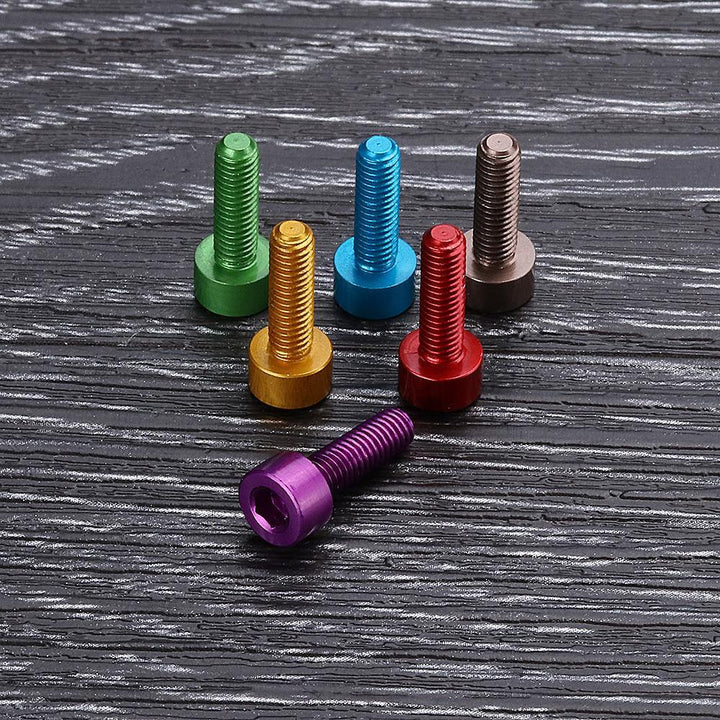 Suleve™ M3AH12 10Pcs M3×10mm Hex Socket Screw M3 Cap Head Bolt 7075 Aluminum Alloy Multicolor - MRSLM