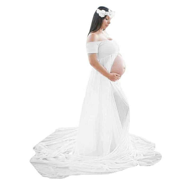 Women's Long Lace Maternity Dress