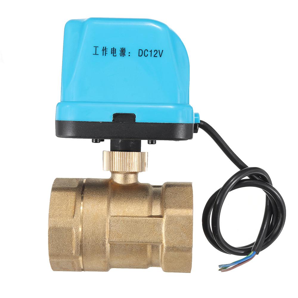 TMOK TK260 DC 12V 1/2" 3/4" 1" 1-1/4" Motorized Electric Brass Ball Valves 3 Wire Full Port Valve - MRSLM