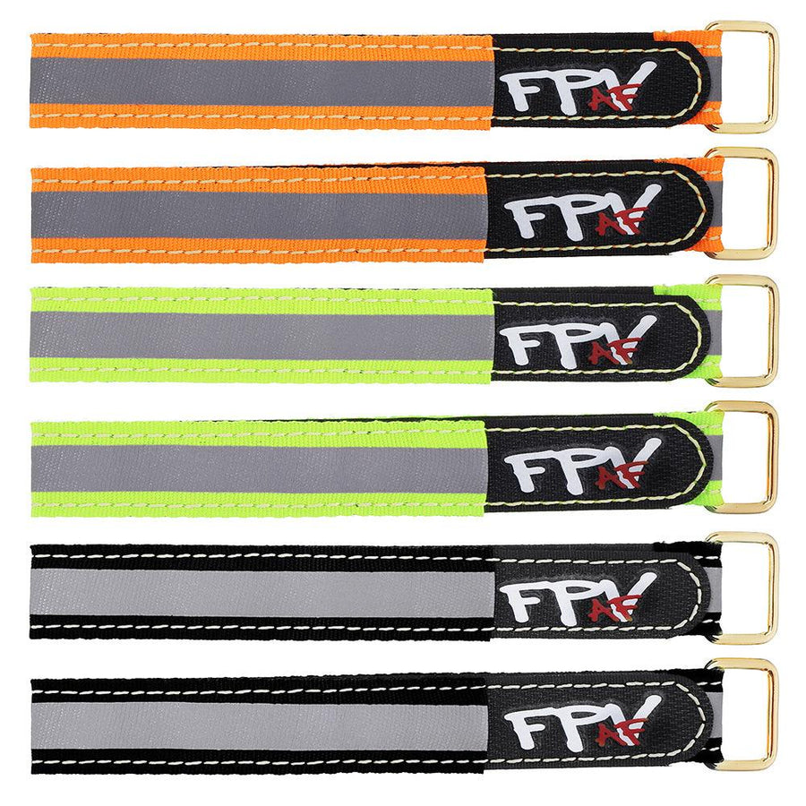 2Pcs RJX 20X100-300mm Thread Stitching Reflective Battery Strap Metal Buckle for RC Battery - MRSLM