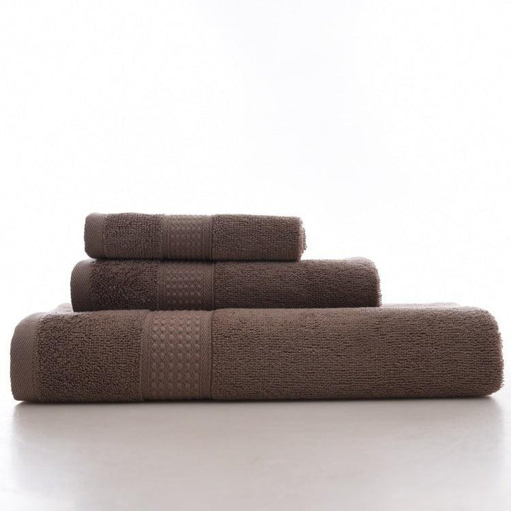 KC LN-01 Bath Pure Towels Long Stapled Cotton Beach Spa Thicken Super Absorbent Towel Sets - MRSLM