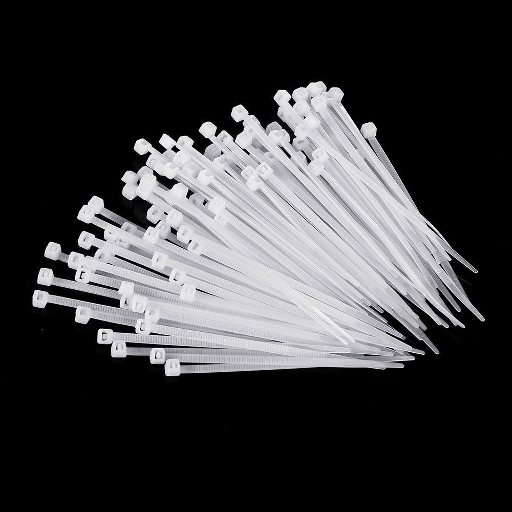 Suleve ZT12 Nylon 1000Pcs 3mm 8/10/12/15cm White Nylon Self-locking Cable Tie Zip Ties Strong Tensile Strength - MRSLM