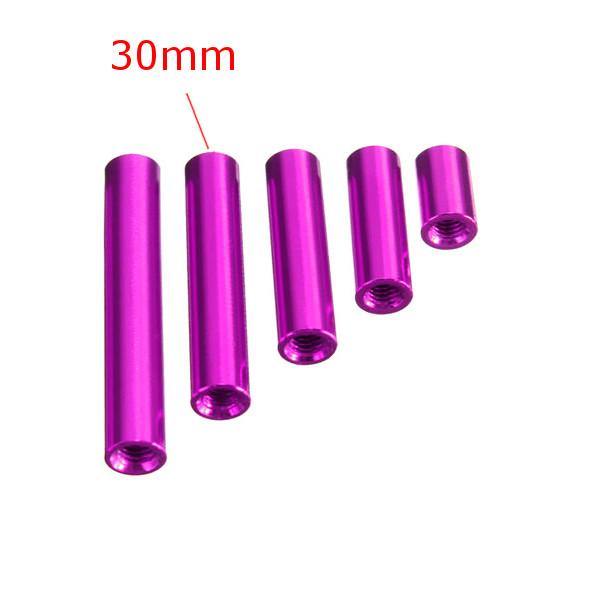 Suleve™ M3AR8 M3 Aluminum Alloy Standoff Studs 10-35mm Purple Round PCB Board Standoffs 10pcs - MRSLM