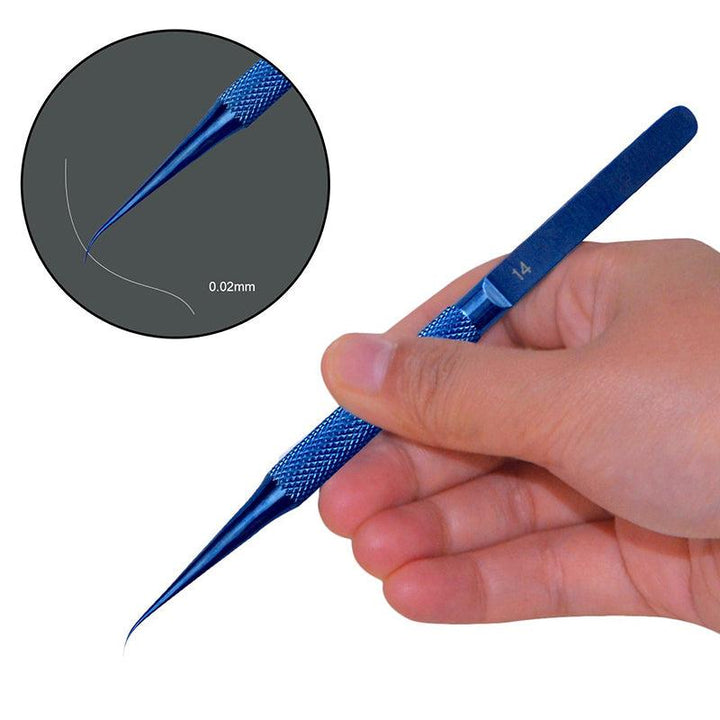 Anti-magnetic Titanium Microsurgical Straight Curved Tweezer Anti-corrosion With 0.15mm - MRSLM