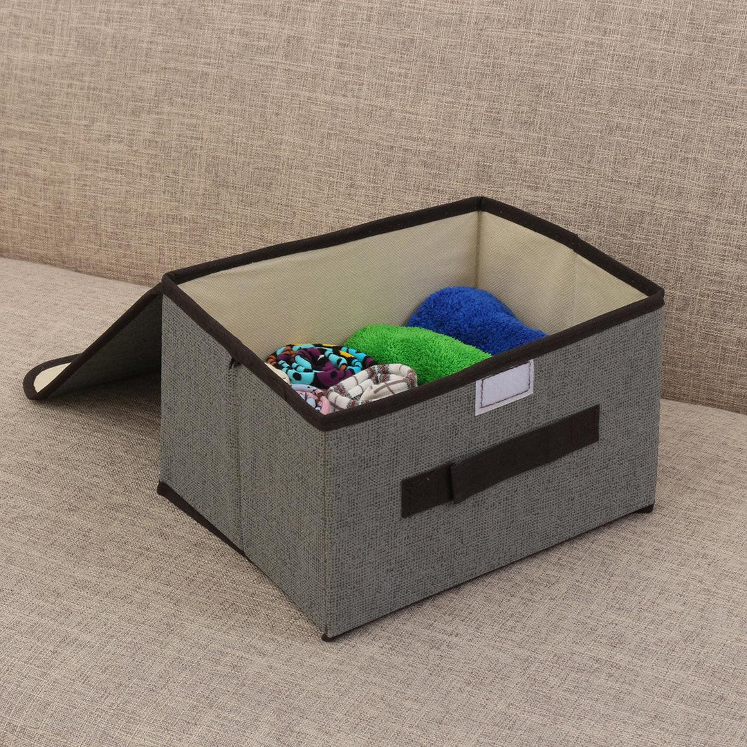 Foldable Cloth Storage Box Organizer Dust-proof With Cover Multipurpose Clothing and Sundries Organizer For Clothes Books Toys - MRSLM