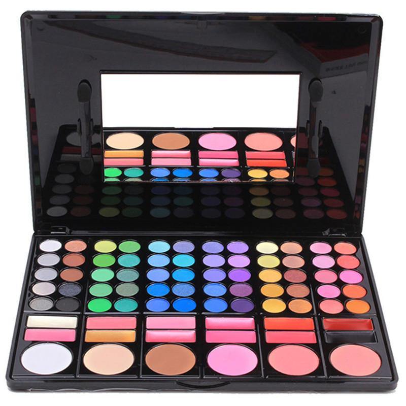 78 Colors Eyeshadow Palette Blusher Contour Powder Lip Gloss Eye Shadow Makeup Set - MRSLM