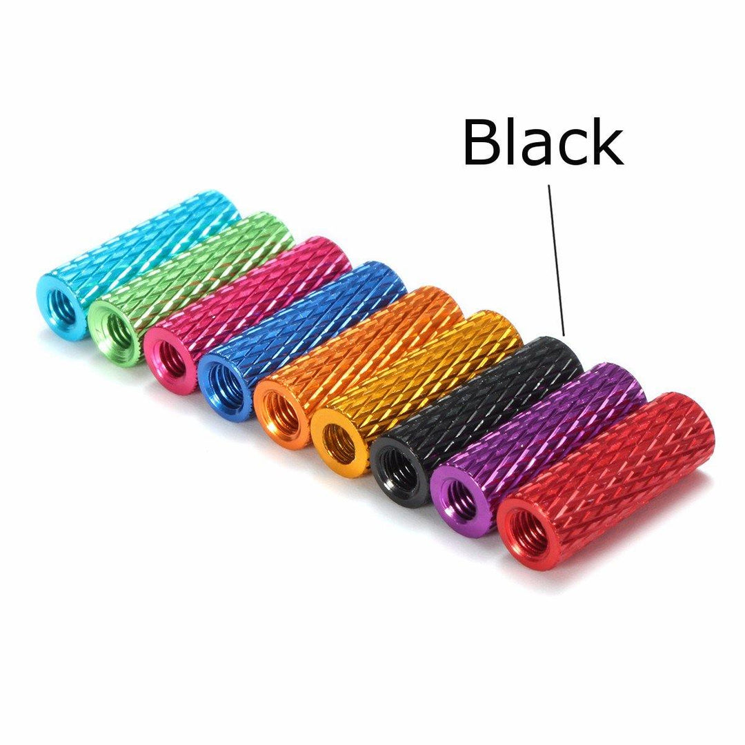 Suleve™ M3AS2 10Pcs M3 10mm Knurled Standoff Aluminum Alloy Anodized Spacer - MRSLM