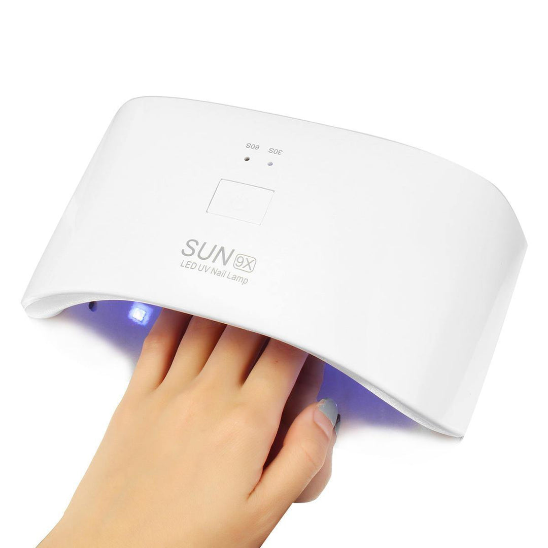 USB Portable 36W 12 LED Lamp Nail Dryer Machine White Manicure Tool Curling UV Gel Polish Salon - MRSLM