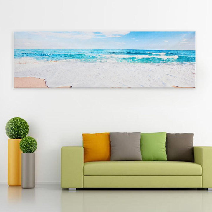 Canvas Painting Beach Sand Art Prints Hanging Picture Living Room Home Wall Art Decoration no Frame - MRSLM