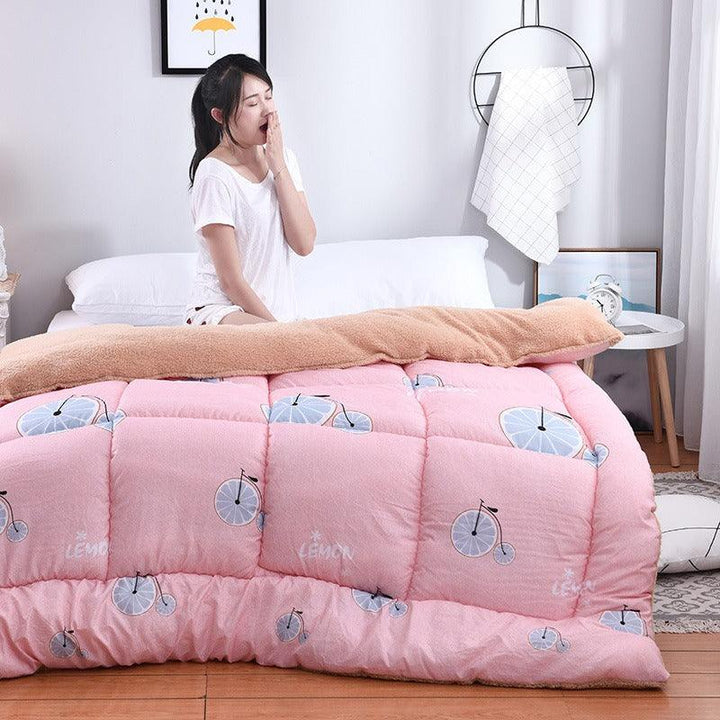 Blanket Warm Winter Quilt Soft Goose Down Full Size Comforter Thick Blanket for Home Textile Wool Filler - MRSLM