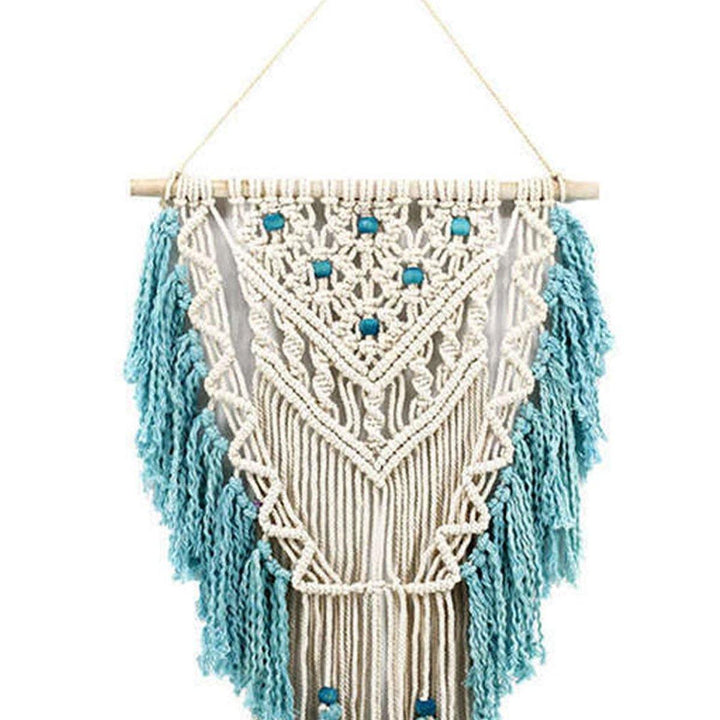 Hand Knotted Macrame Wall Art Handmade Bohemian Hanging Tapestry Room Decorations - MRSLM