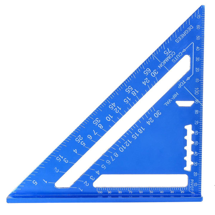 7/12" Metric/Imperia Aluminum Alloy Triangle Angle Protractor Ruler Woodworking Tool - MRSLM