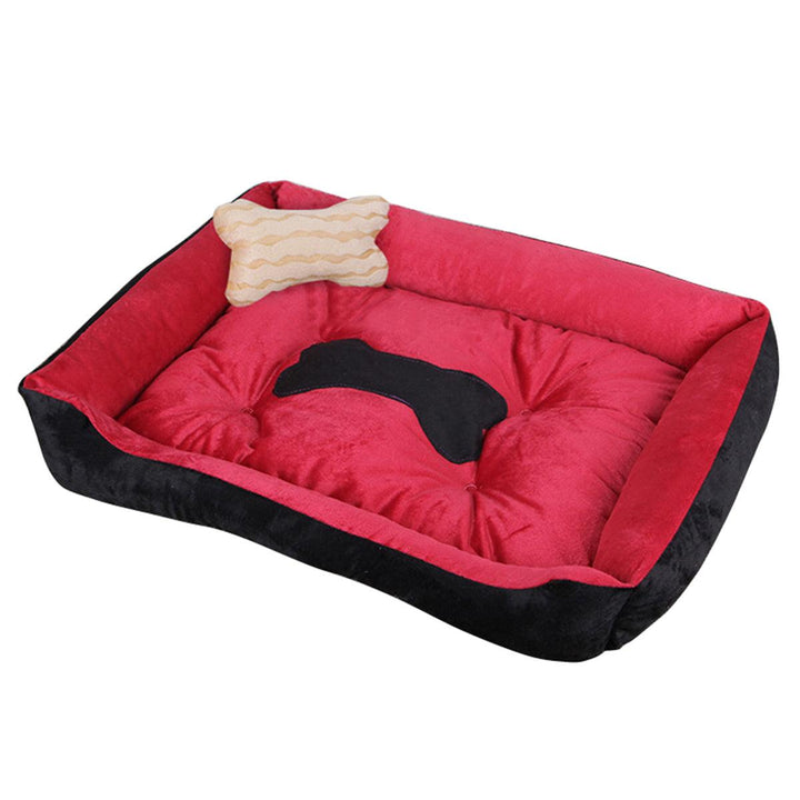 Waterproof Warm Winter Pet Bed With Bone Decoration For Large Dog Puppy Kennel Pet Supplies - MRSLM