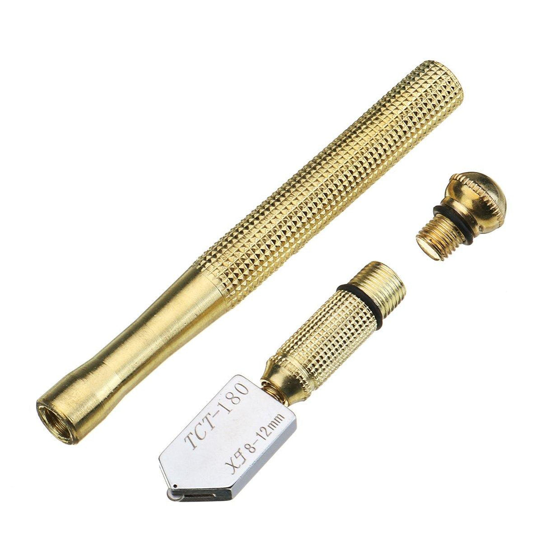 17mm Metal Handle Straight Head Oil Cutter Glass Cutter Oil Feed Glass Ceramic Tile Cutter - MRSLM