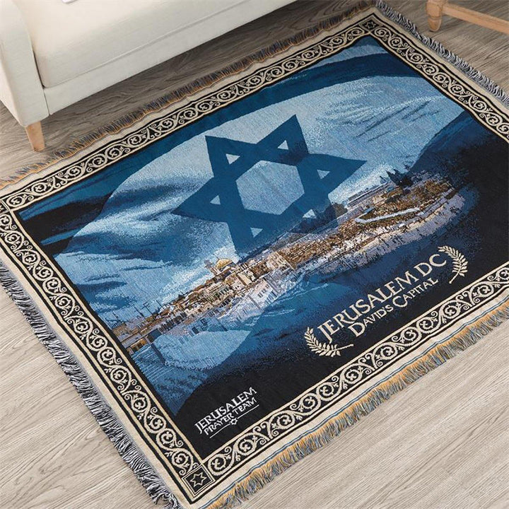 Folding Decorative Blanket Knit Tapestry Prayer Carpet Middle East Sofa Towel for Home Textiles - MRSLM