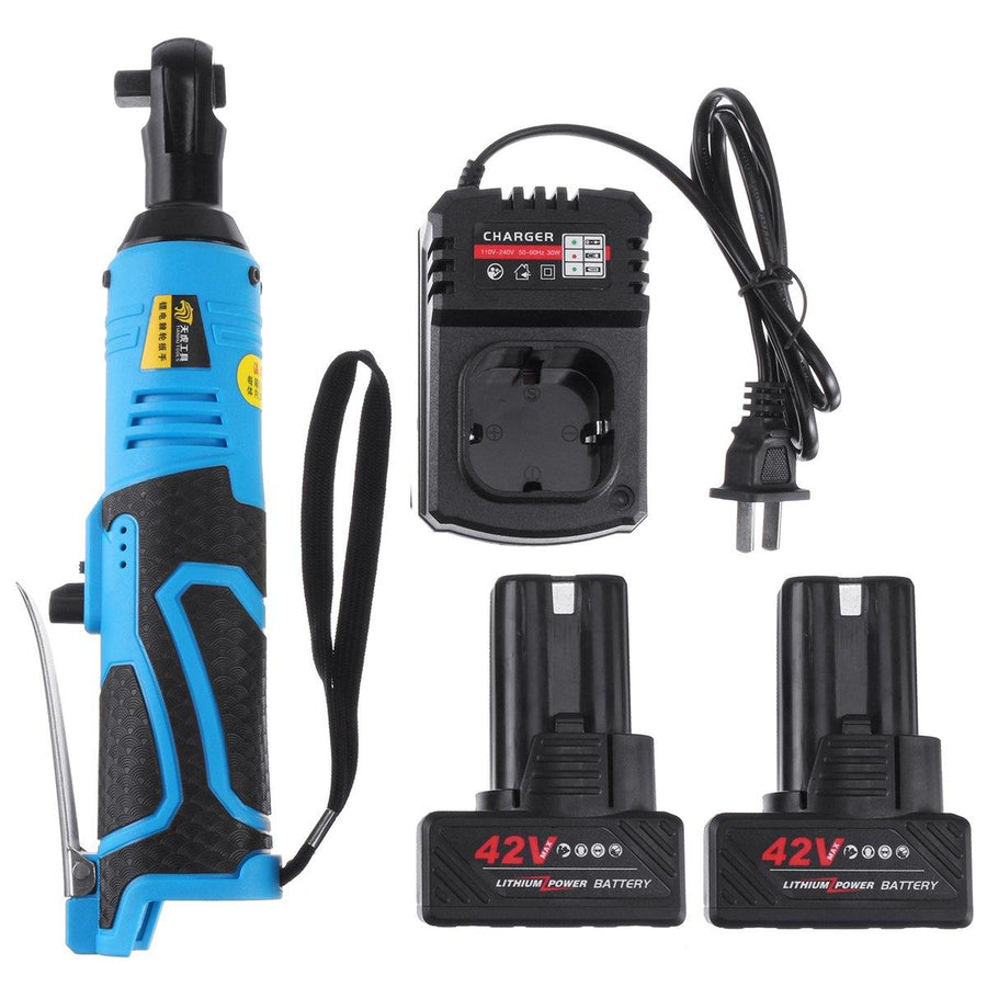 42V 90N.m 3/8" Cordless Electric Ratchet Wrench Tool 2 x Battery & Charger Kit - MRSLM