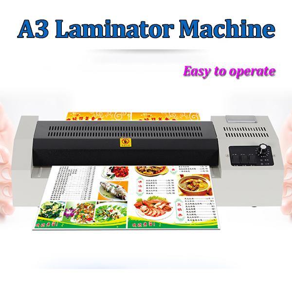 220V 600W A3 Laminating Laminator Machine Plastic Packaging Machine Four Rollers Hot Roll - MRSLM