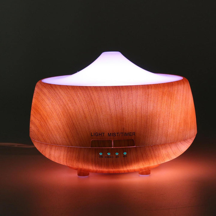 Ultrasonic Color-changing Wood Grain LED Aroma Diffuser Humidifier Aromatherapy Spa Essential Oil - MRSLM