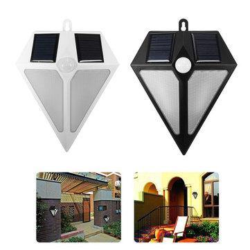 6 LED Solar Powered Waterproof PIR Motion Sensor Wall Light Outdoor Garden Sercurity Night Lamp - MRSLM