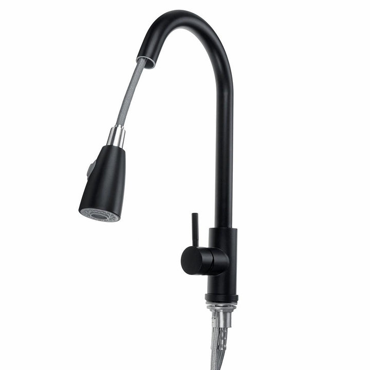 Kitchen Sink Faucet 360°Swivel Pull Out Water Tap Deck Mounted Cold Hot Mixer With Hose - MRSLM