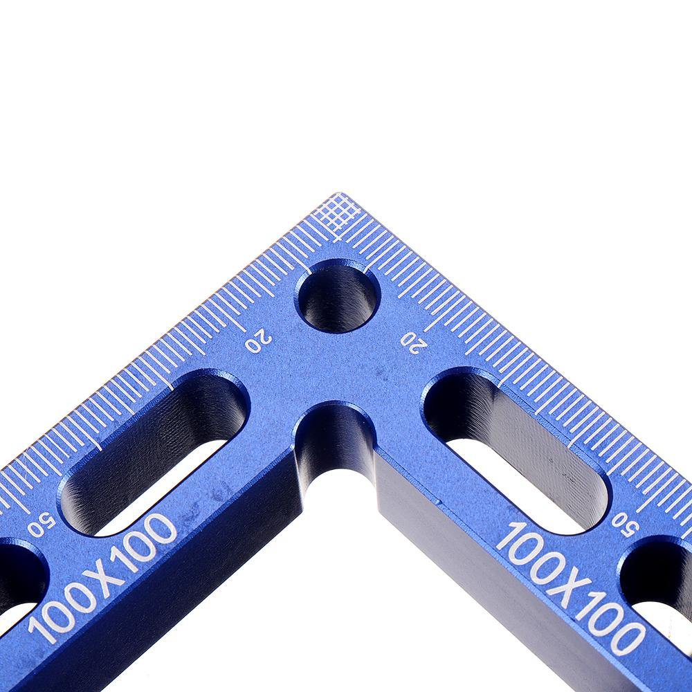 Drillpro 100mm Woodworking Precision Clamping Square L-Shaped Auxiliary Fixture Splicing Board Positioning Panel Fixed Clip Clamp Carpenter Square Ruler - MRSLM