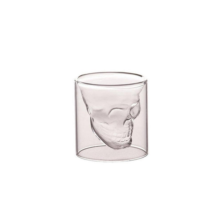 1Pcs Double Glass Skull Cup 75/150/250ml Transparent Milk Tea Coffee Water Mug Drinks Glass Reusable Tool Bar Accessories - MRSLM