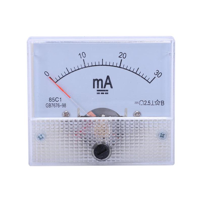 85C1 DC mA Ammeter 0-10MA 30MA 50MA 100MA Analog Current Panel Meter Ammeter - MRSLM