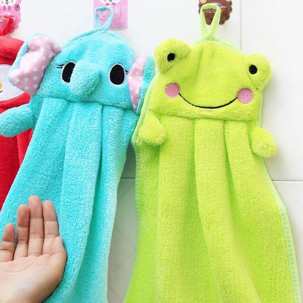 Coral Velvet Bamboo Charcoal Fiber Hand Towel Absorbent Cartoon Hand Towel - MRSLM