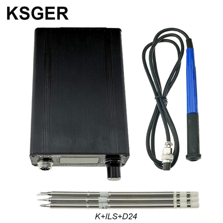 KSGER T12 STM32 V3.1S Welding Soldering Iron Station OLED DIY Plastic Handle Electric Tools Quick Heating T12 Iron Tips 8s Tins 907 9501 Handle with 3Pcs T12 Tips - MRSLM