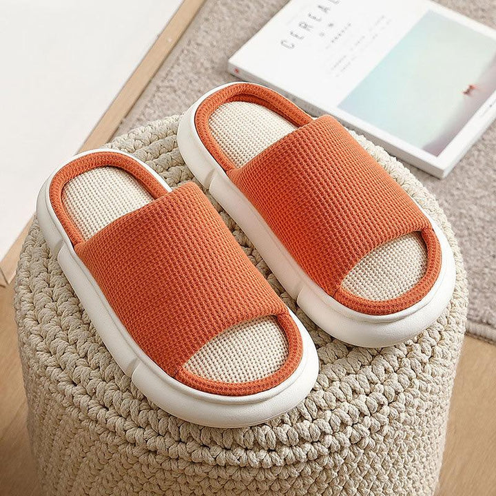 Four Seasons Linen Slippers Female Spring And Autumn Home - MRSLM