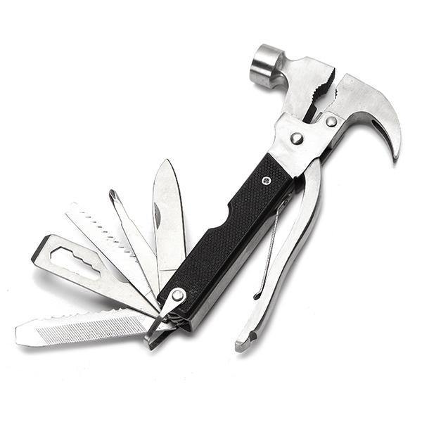 Multi-function Tool Hammer Opener Screwdriver Plier Stainless Steel Outdoor Camping Travel Hand Tool Sets - MRSLM