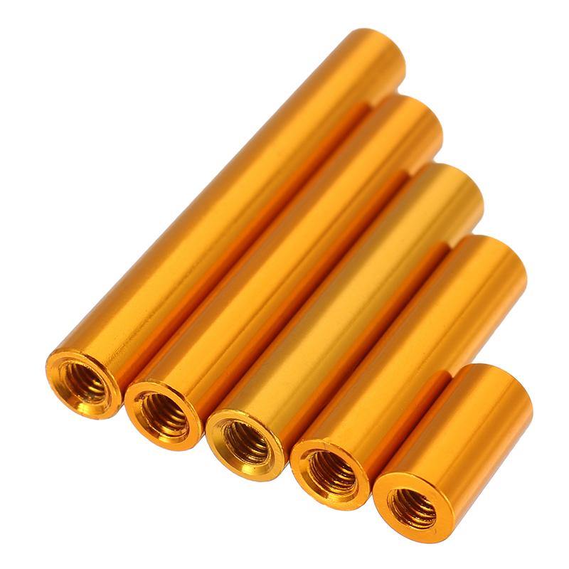 Suleve™ M3AR6 M3 Aluminum Alloy Standoff Studs 10-35mm Gold Round PCB Board Spacers Standoffs 10pcs - MRSLM