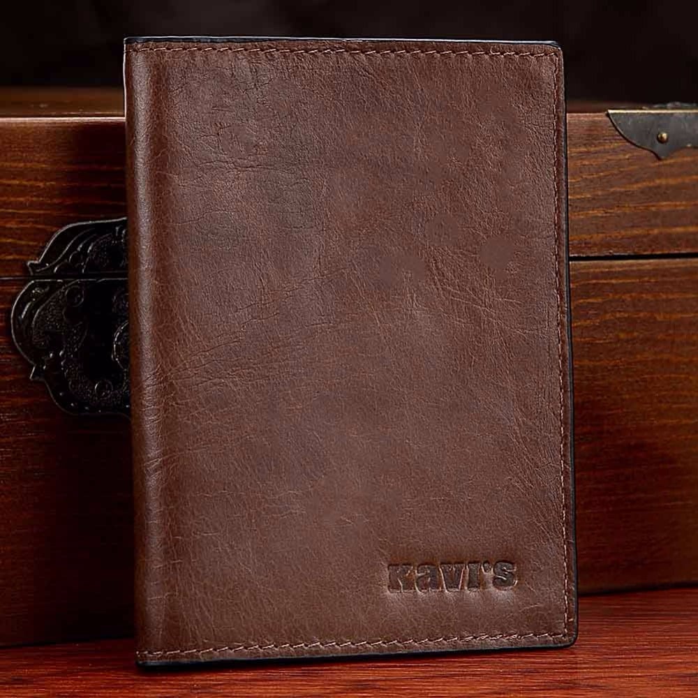 Genuine Leather Business Travel Passport Cover