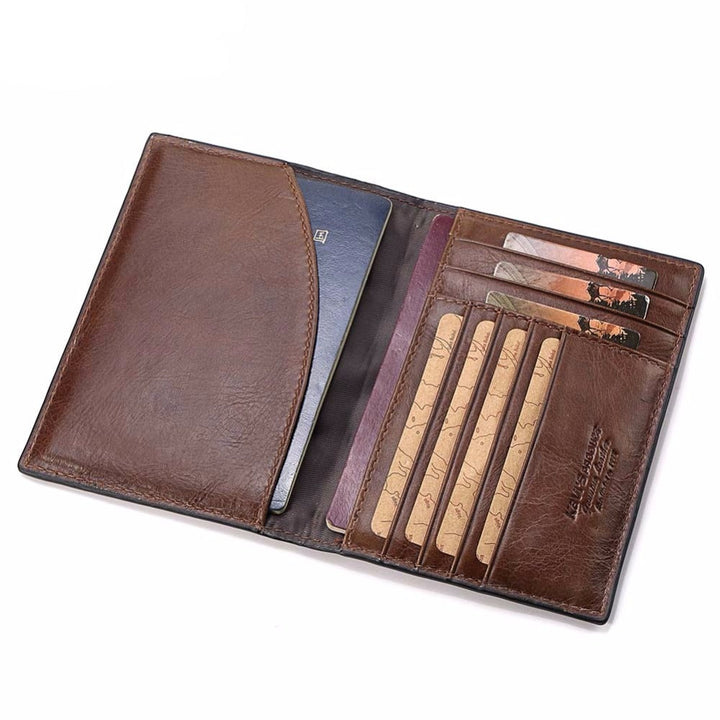 Genuine Leather Business Travel Passport Cover