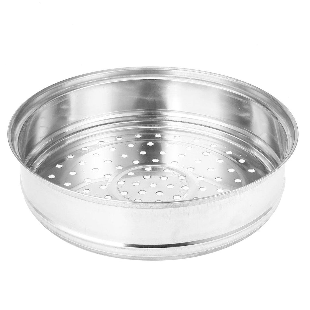 2 Tier 27.5cm Stainless Steel Food Steamer Pot Pan Vegetable Cooker Glass Lid - MRSLM