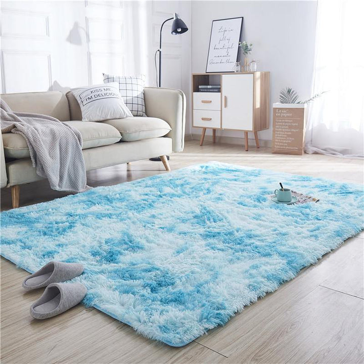 Hongshen Carpet Plush Tie Dye Rug for Living Room Sofa Coffee Table Bay Window Mat - MRSLM