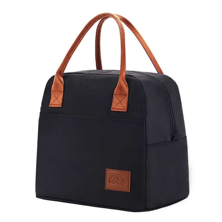 Simple Style Black Cooler Lunch Bag